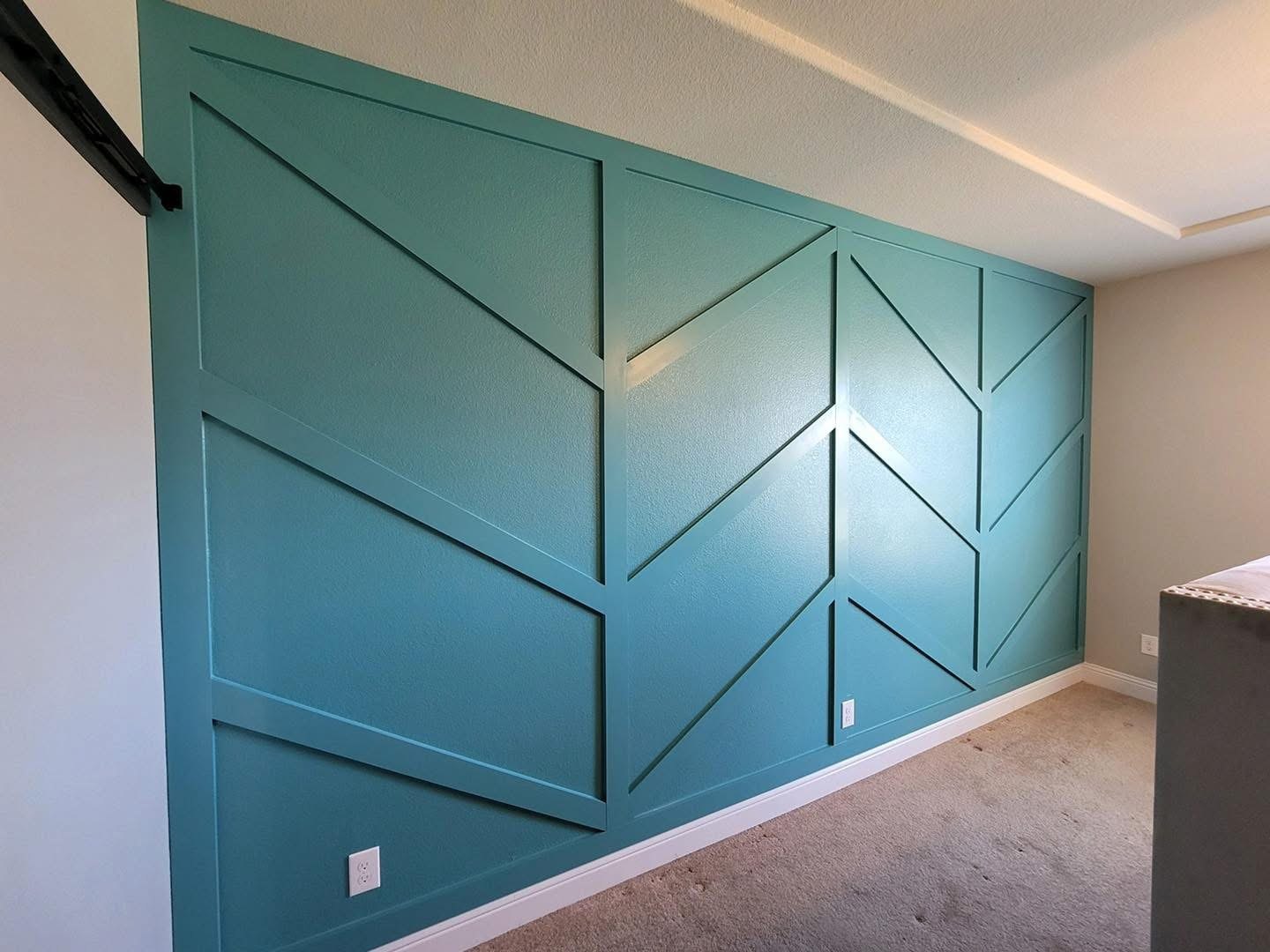 Custom Wall Design completed project by Accent Wall & Paint